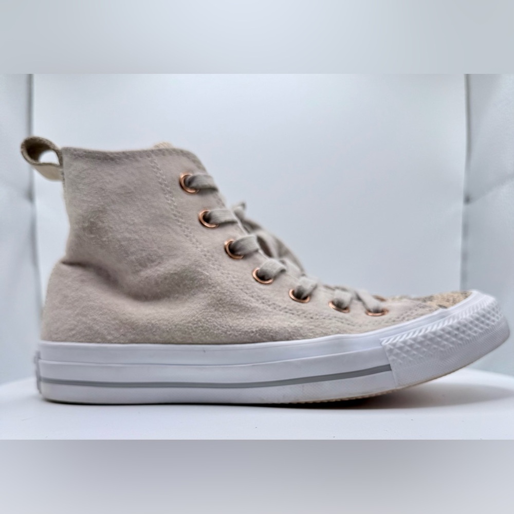 Converse Chuck Taylor All Star Lux Mid Papyrus Snakeskin High Top Women's Sz 6